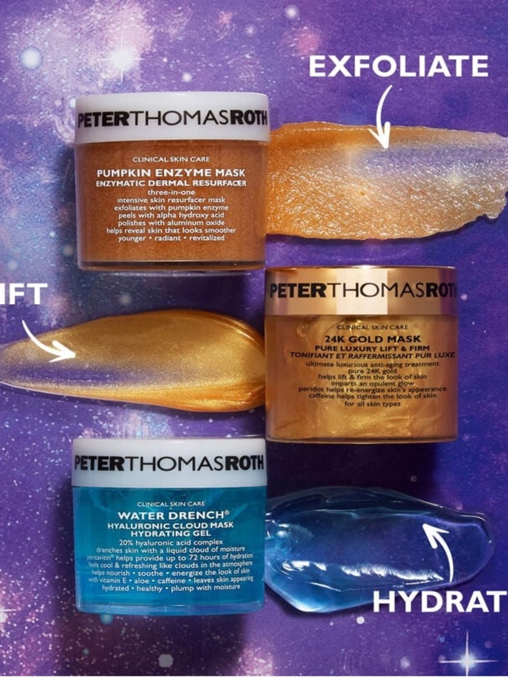 PETER THOMAS ROTH MASK BLAST-OFF 3-Pc Mask Kit NEW/SEALED CANISTER $135 Value! - Picture 2 of 8